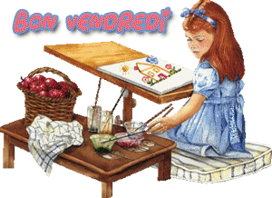 Gif animé Bon vendredi fille